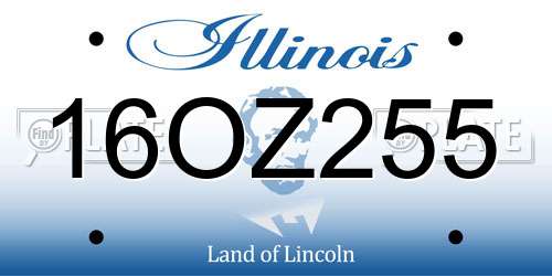 16OZ255 Illinois License Plate