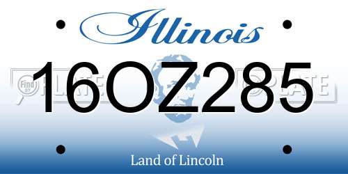 16OZ285 Illinois License Plate