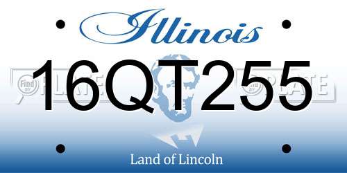 16QT255 Illinois License Plate