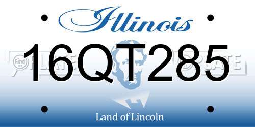 16QT285 Illinois License Plate