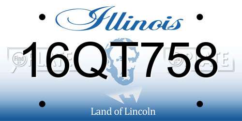 16QT758 Illinois License Plate