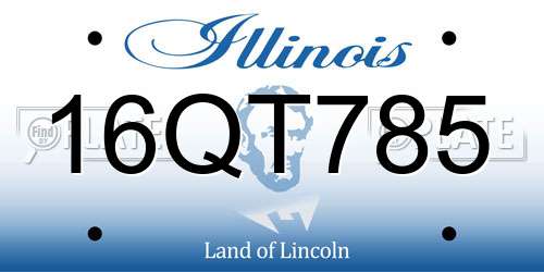 16QT785 Illinois License Plate