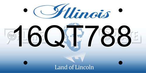 16QT788 Illinois License Plate