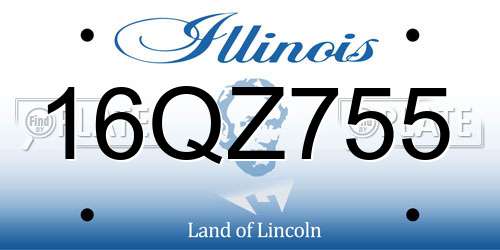 16QZ755 Illinois License Plate