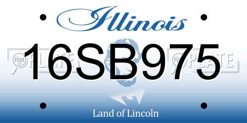 16SB975 Illinois License Plate