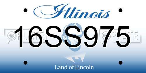 16SS975 Illinois License Plate
