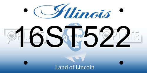 16ST522 Illinois License Plate