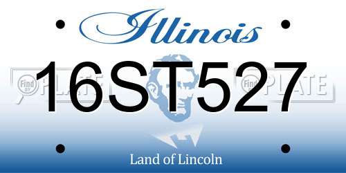 16ST527 Illinois License Plate