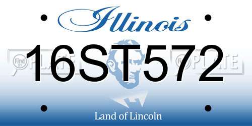 16ST572 Illinois License Plate
