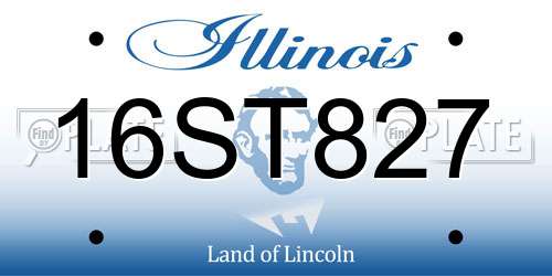 16ST827 Illinois License Plate
