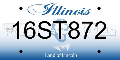 16ST872 Illinois License Plate