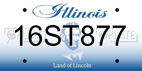 16ST877 Illinois License Plate