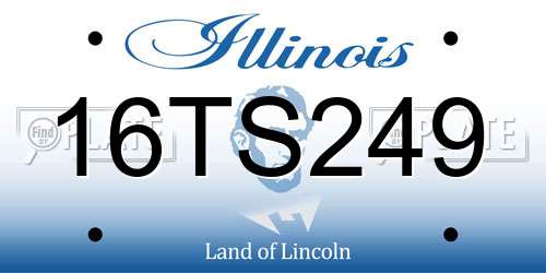 16TS249 Illinois License Plate