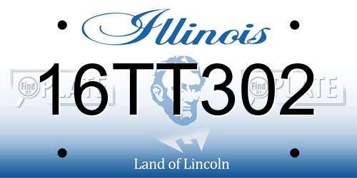 16TT302 Illinois License Plate