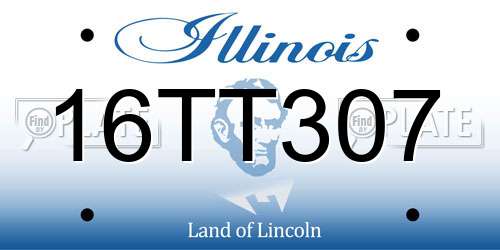 16TT307 Illinois License Plate