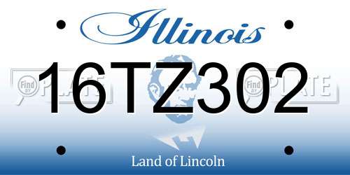 16TZ302 Illinois License Plate