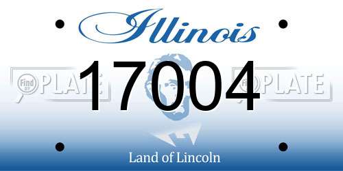 17004 Illinois License Plate
