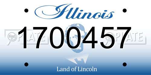 1700457 Illinois License Plate