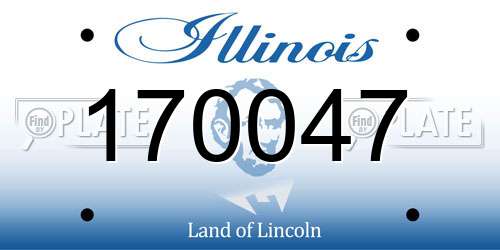 170047 Illinois License Plate