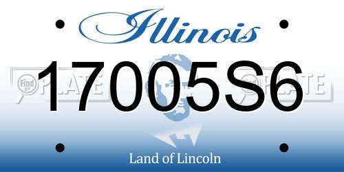 17005S6 Illinois License Plate