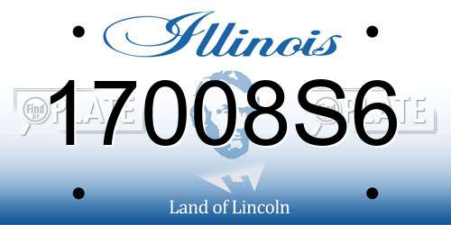 17008S6 Illinois License Plate