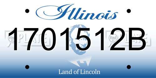 1701512B Illinois License Plate