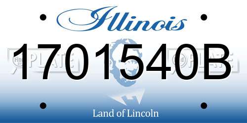 1701540B Illinois License Plate