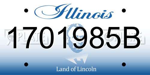 1701985B Illinois License Plate