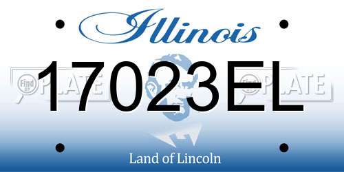 17023EL Illinois License Plate