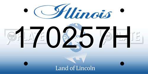 170257H Illinois License Plate