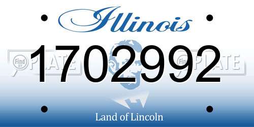1702992 Illinois License Plate