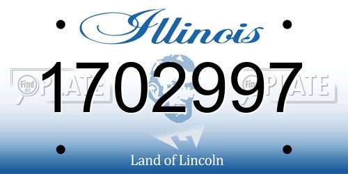 1702997 Illinois License Plate