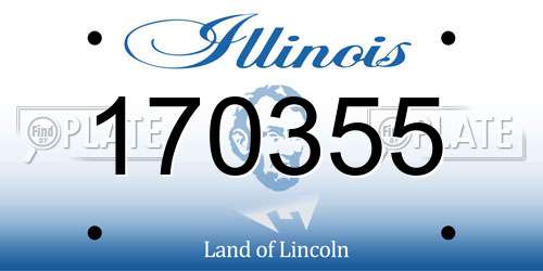 170355 Illinois License Plate