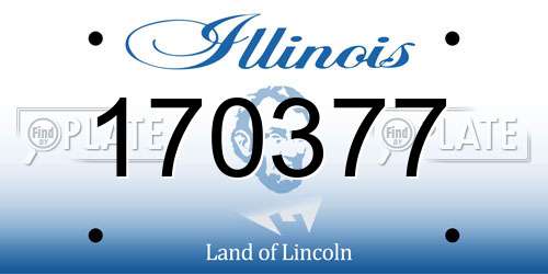 170377 Illinois License Plate