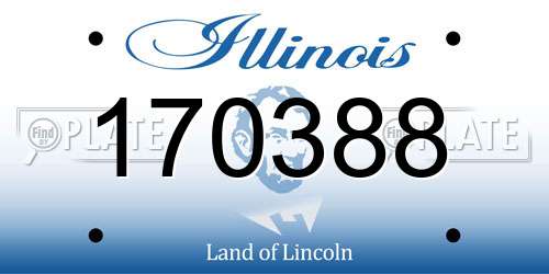 170388 Illinois License Plate