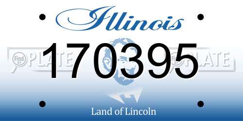 170395 Illinois License Plate