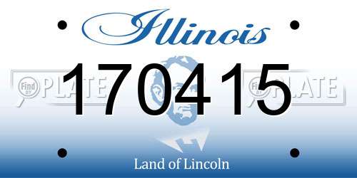 170415 Illinois License Plate