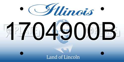 1704900B Illinois License Plate