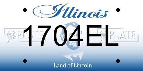 1704EL Illinois License Plate