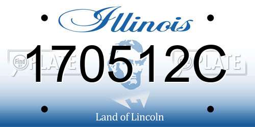 170512C Illinois License Plate
