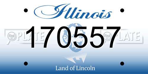 170557 Illinois License Plate