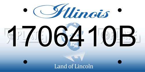 1706410B Illinois License Plate