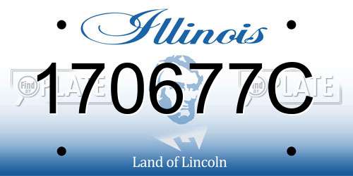170677C Illinois License Plate