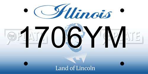 1706YM Illinois License Plate