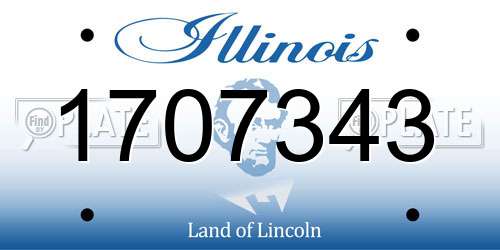 1707343 Illinois License Plate