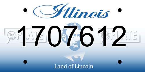 1707612 Illinois License Plate