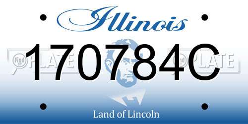 170784C Illinois License Plate