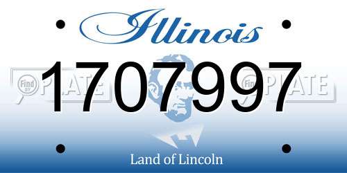1707997 Illinois License Plate