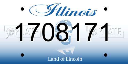 1708171 Illinois License Plate