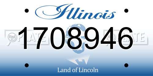 1708946 Illinois License Plate